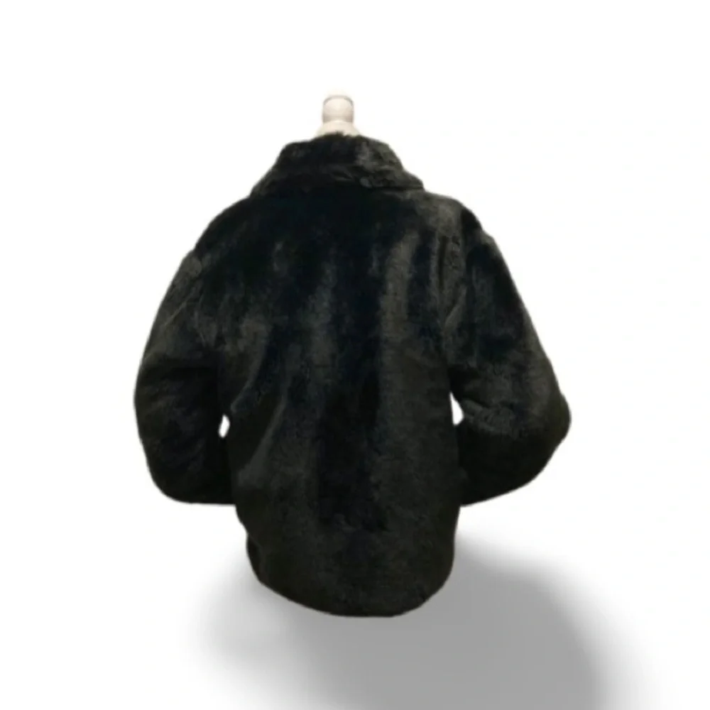 Twenty•ES Black Faux Fur Jacket - Size Large - Picture 9 of 16
